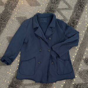 Frank & Eileen Belfast Atlantic Blue Triple Fleece Pea Coat